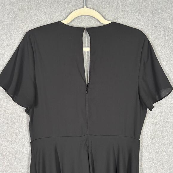 Express Dress 12 Wrap Flowy Flutter Stretch Career Church Witch Quiet Basic - Picture 9 of 11